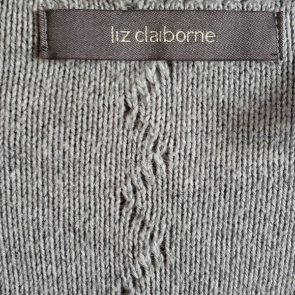 Liz Claiborne Gray Sweater Large - Picture 2 of 4